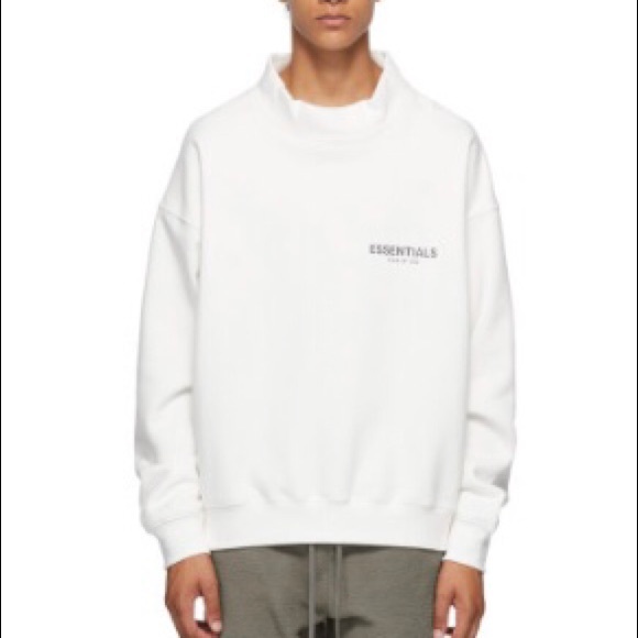 ESSENTIALS crewneck white sweatshirt - Picture 2 of 3